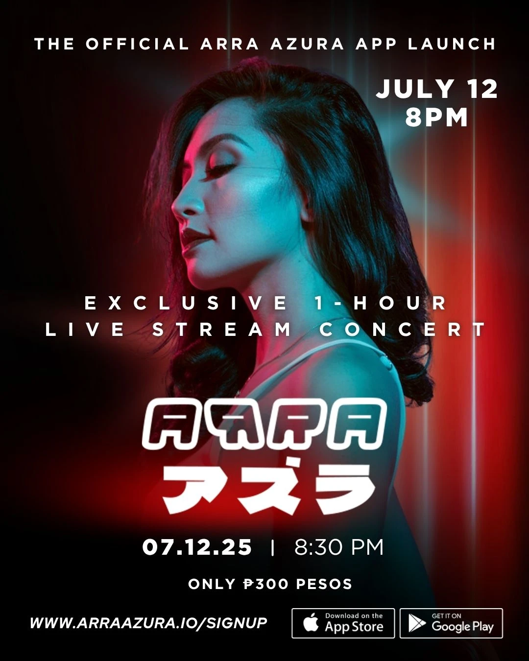 Arra Azura · App launch poster
