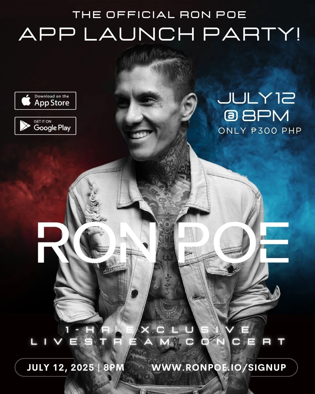 Ron Poe · App launch poster